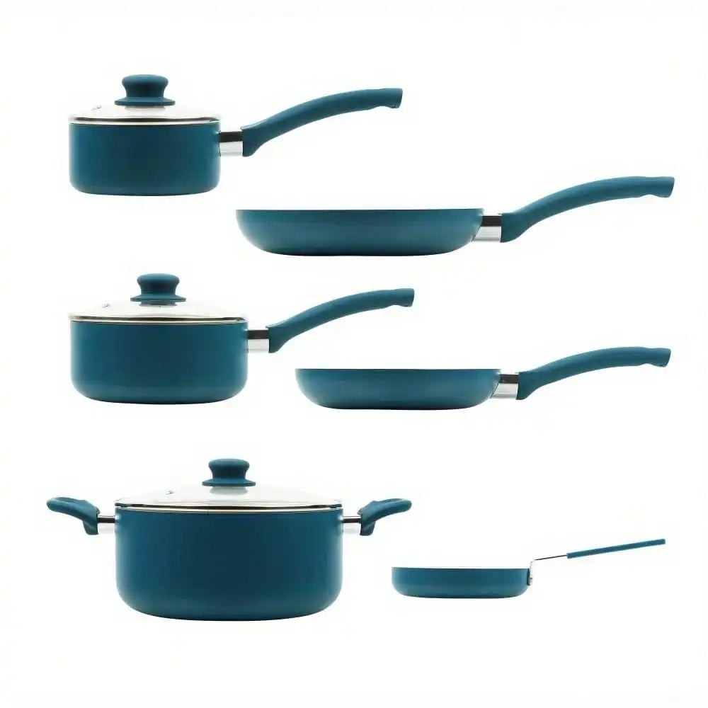 Ceramic aluminum 12-piece cookware set non-stick cookware to meet all kinds of cooking needs, suitable for warm family gifts