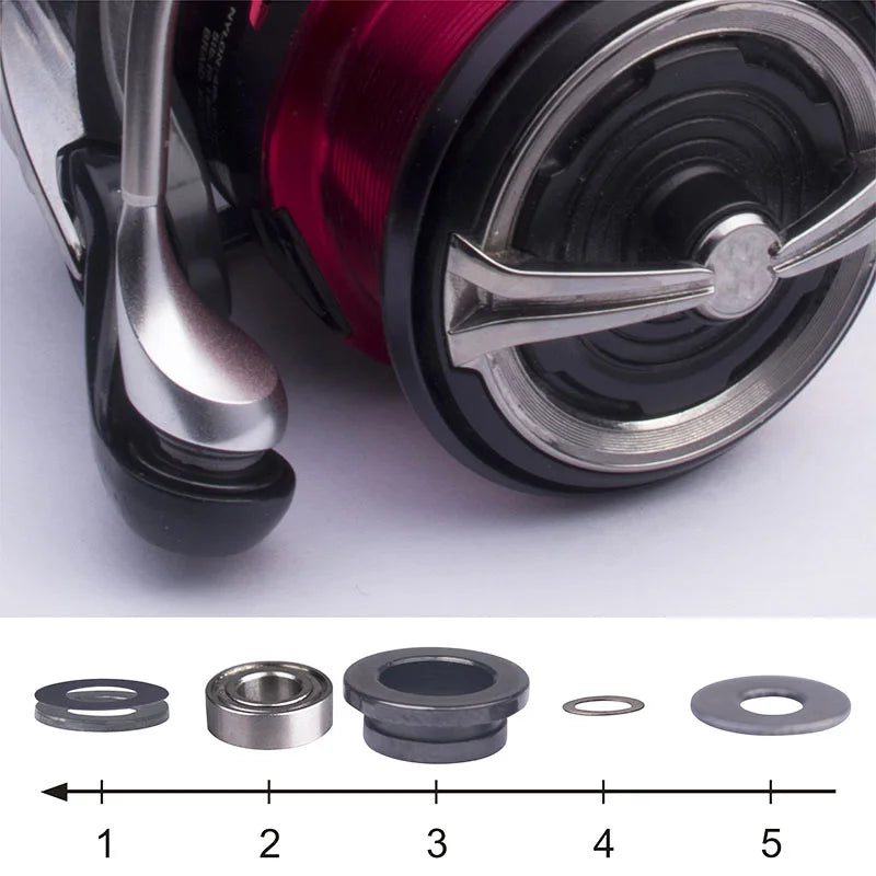 BassLegend For Daiwa Reel Fishing SIC Line Thread Guide Roller And Ball Bearing For Spinner Reel