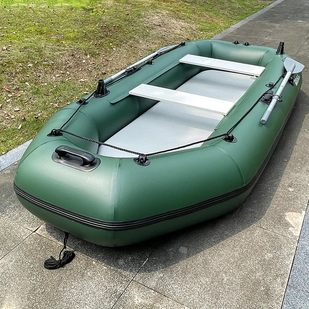 Free Accessory Included 3M PVC 4 Persons Rowing Kayak Inflatable Fishing Boat Rescue Boot Jet Ski Boat for Paddling in Rivers