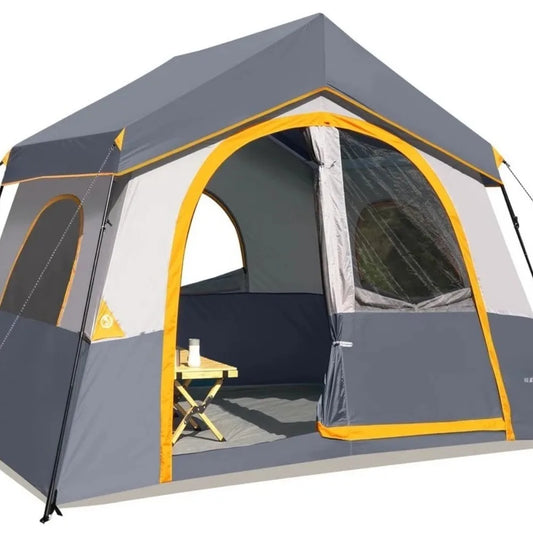 8 Person Camping Tent - Portable Family Cabin Tent for Camp, Outdoor for Hiking, Backpacking,Windproof Fabric Camp Tent