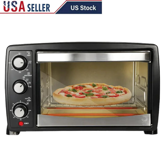 20L Toaster Oven Electric Baking Broiling Grill 4 Cooking Modes 6 Slices Toast 10inch Pizza Stainless Steel Easy Clean Timer