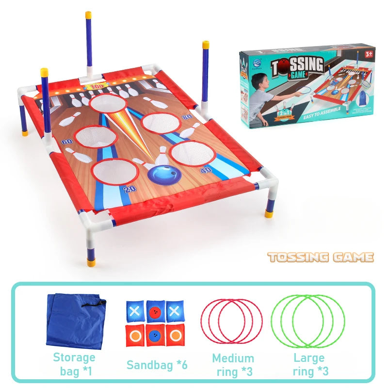 Carnival Outdoor Games Combo Set for Kids Bean Bags Ring Toss Game Outdoor Toss Game Family Party Party for Kids Birthday Gift