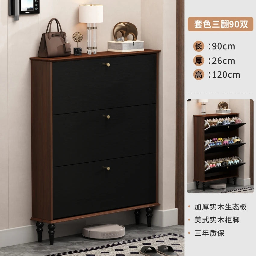 Vertical Storage Shoe Cabinet Organizer Mobile Living Room Shoe Shelf Wooden College Dorm Essentials Gabinete Hotel Furniture