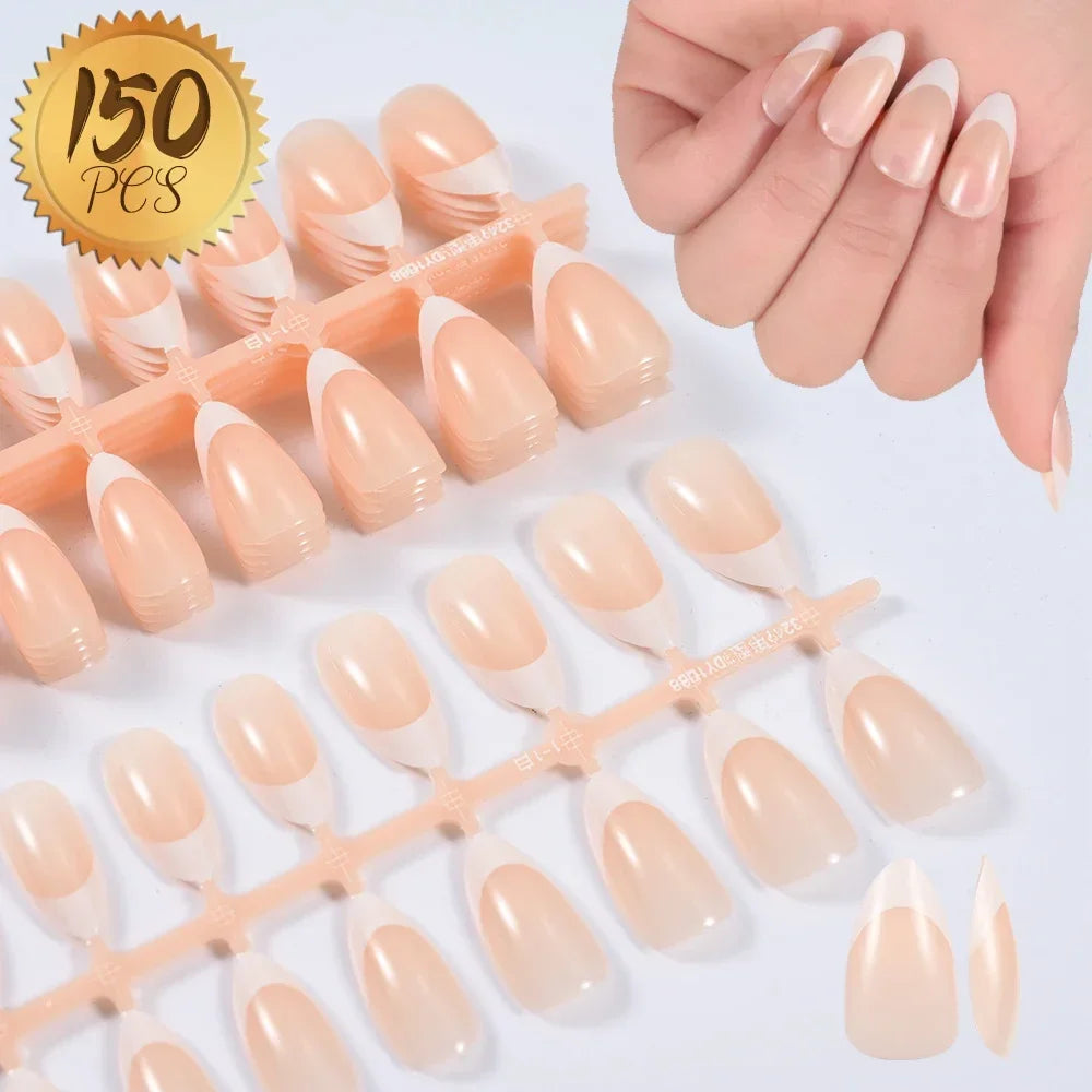 576pcs/Box Colorful Fake Nails Black Red Design Fake Nail Oval Short Square Press On False Nails Mixed Full Cover Nail Tips