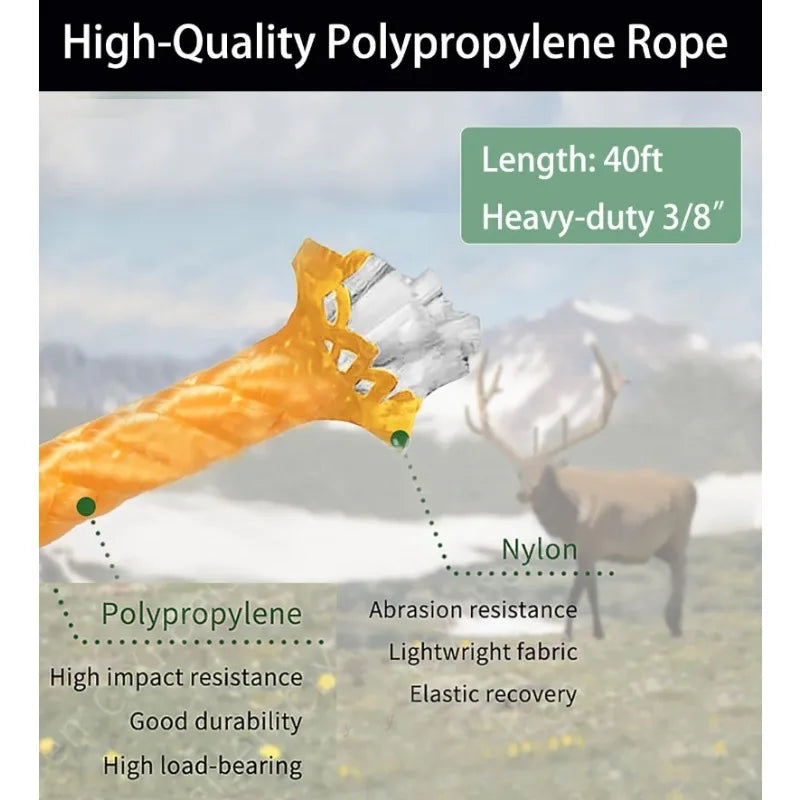 Deer Hunting Gear Deer Hanger Hoist for Skinning Elk Hunting Game Bags Deer Game Hauler Sled Drag Harness Perfect for Hunters