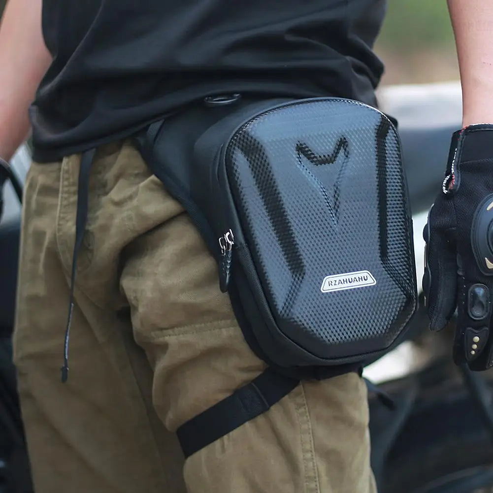 Motorcycle Drop Leg Side Bag EVA Polyester Hard Shell Waterproof Waist Bag for Outdoor Travel