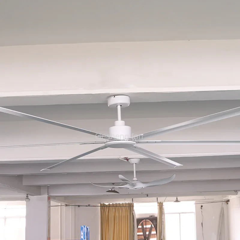 Industrial 120 inch big fan ceiling 6 aluminum blades dc motor large ceiling fan