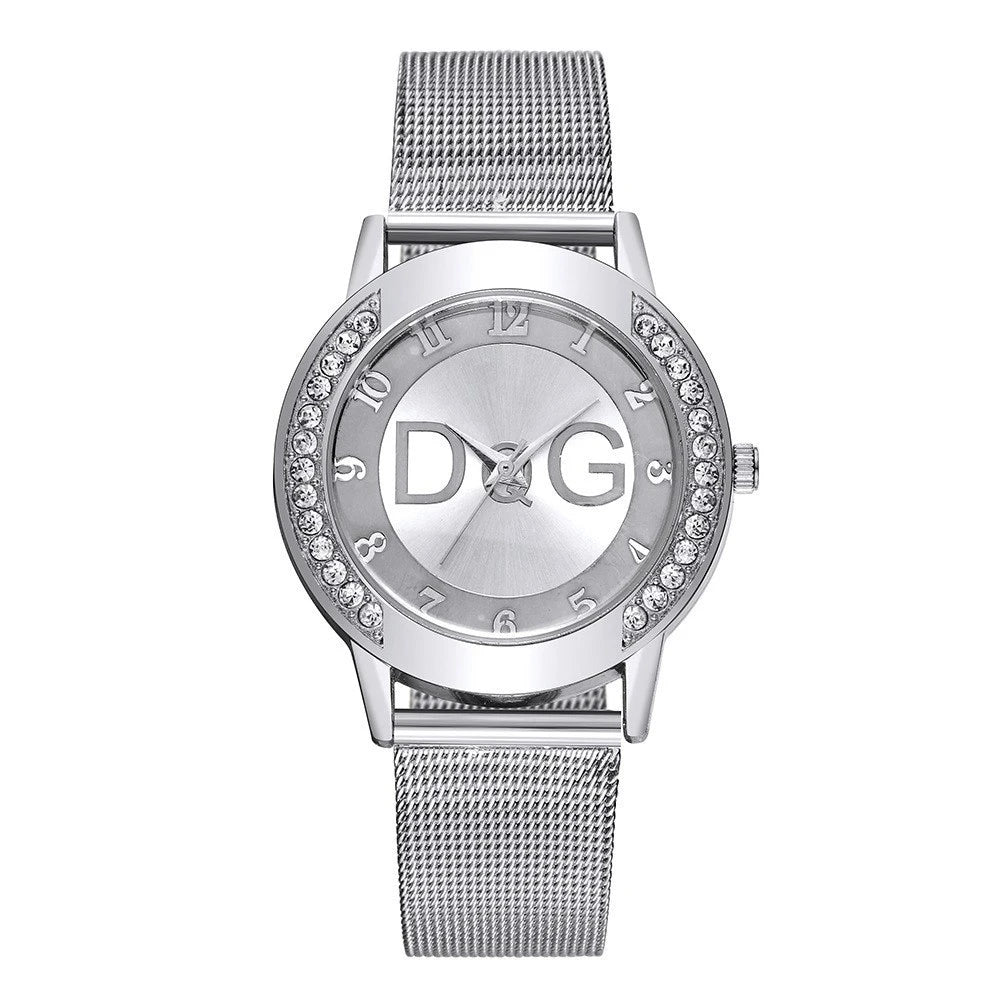 Luxury Brand Women's watches With Diamonds Simple Digital Design Ladies' Quartz Watch Casual Gold Mesh Belt Women Clock Strap