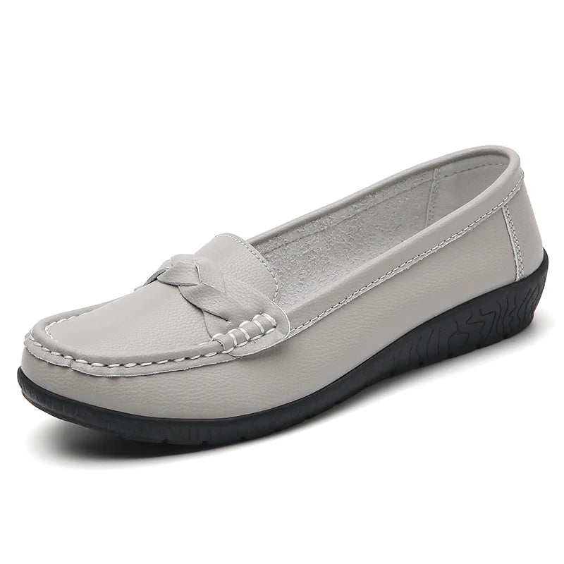 Women's Flat Shoes Fashion High Quality Loafers For Women Comfortable Moccasins Genuine Leather Loafer Shoes For Ladies Footwear