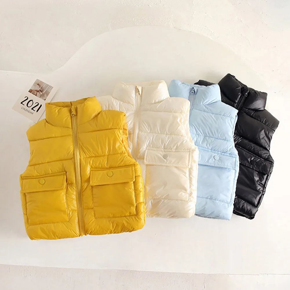 Autumn Children Warm Thicken Vest Baby Acetate Waistcoat Kids Outerwear Coat Children Clothing Winter Boys Girls Jackets Vest