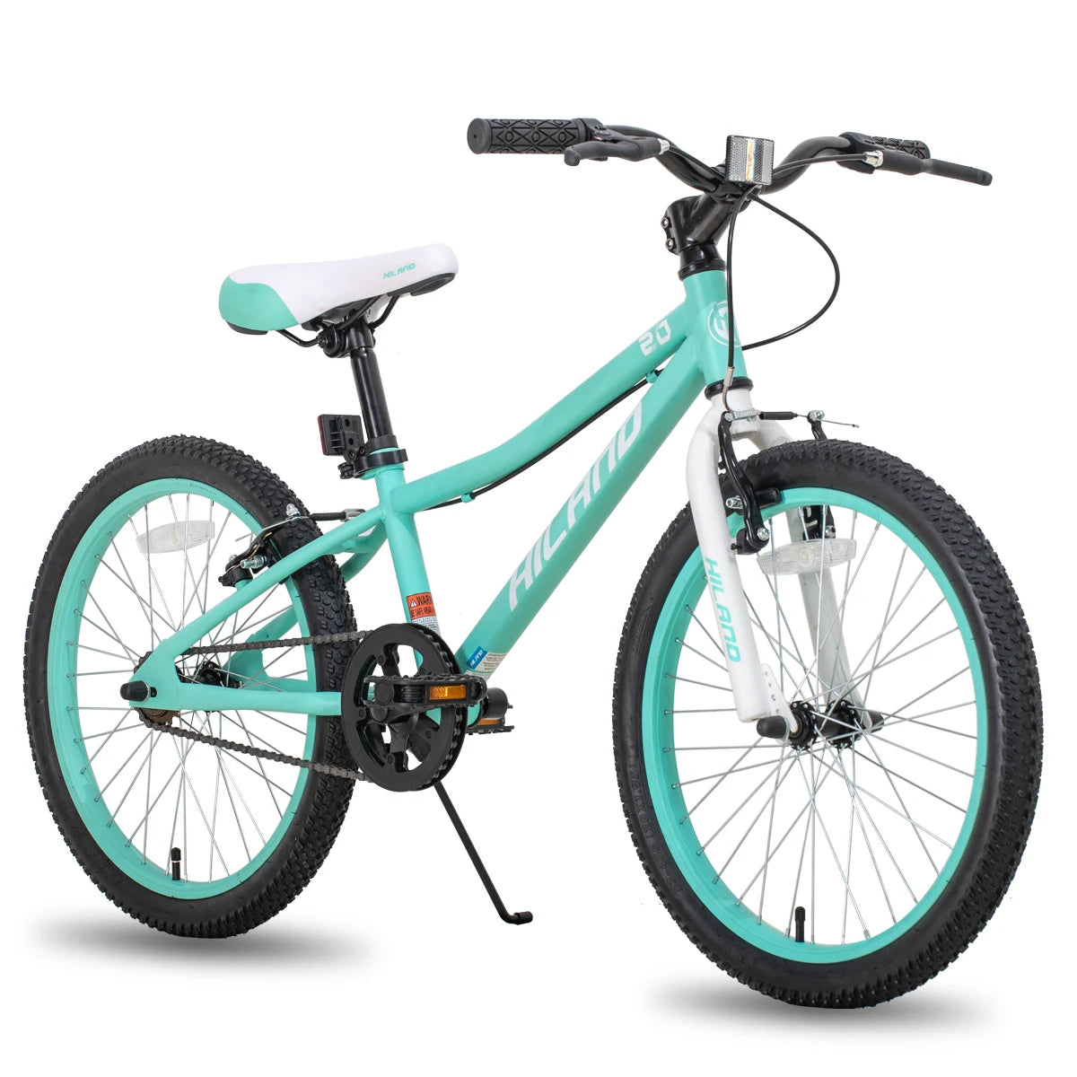 Hiland 20 Inch Kids Mountain Bike for Boys, Girls, Single Speed Kids Bicycles with Dual Handbrakes and Kickstand ﻿