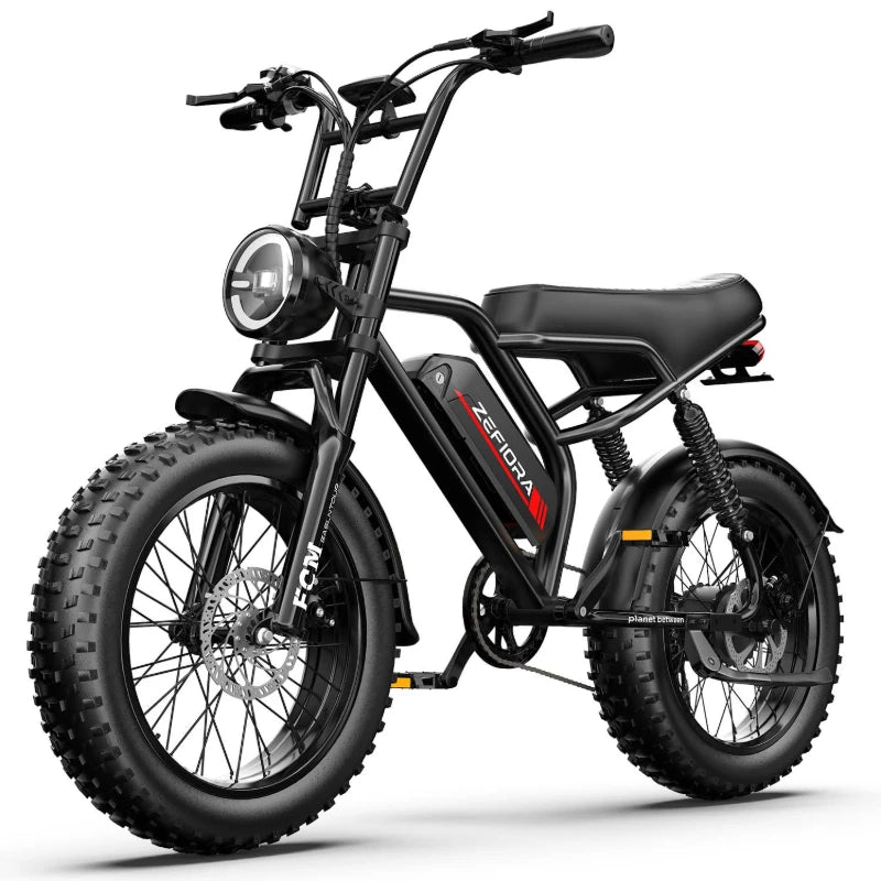 ZEFIORA V12 snow electric bike 20 inch 800W Peak Motor 25MPH 30 Miles 48V Free Local Shipping Certified Ul2849 Factory Original