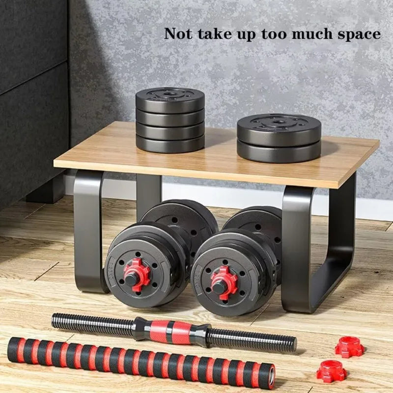 Adjustable-Dumbbells-Sets,Free Weights-Dumbbells Set of 2 Convertible To Barbell A Pair of Lightweight for Home Gym