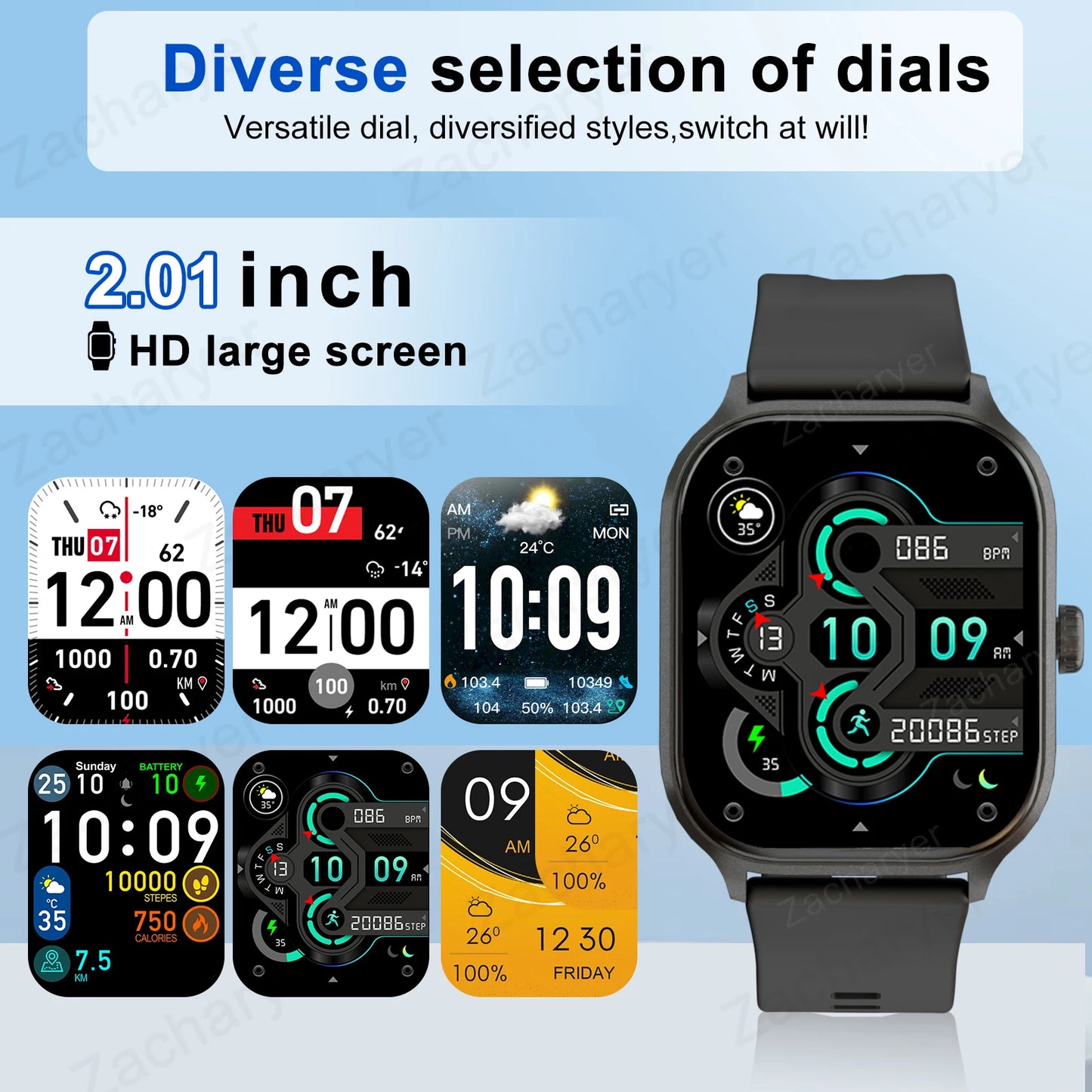 HOT New full touch screen smart watch, multifunctional smart sports watch, can answer and make calls, and has message reminders