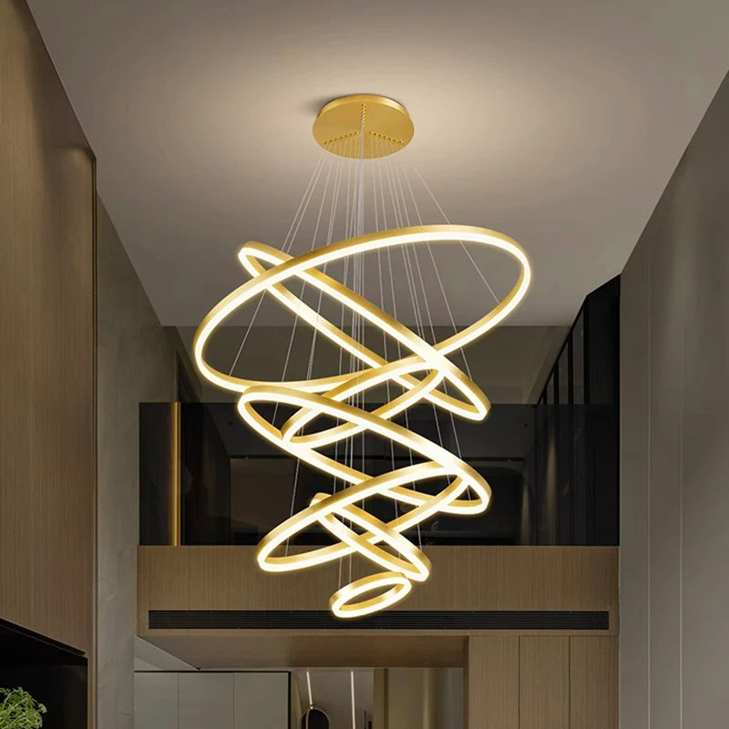 Nordic home decoration, stair chandelier, living room and dining room Pendant lights, ceiling light, indoor lighting