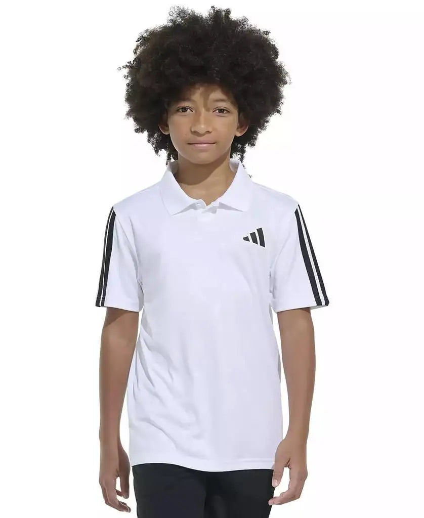 adidas | Big Boys Printed Debossed Logo Short-Sleeve Polo Shirt