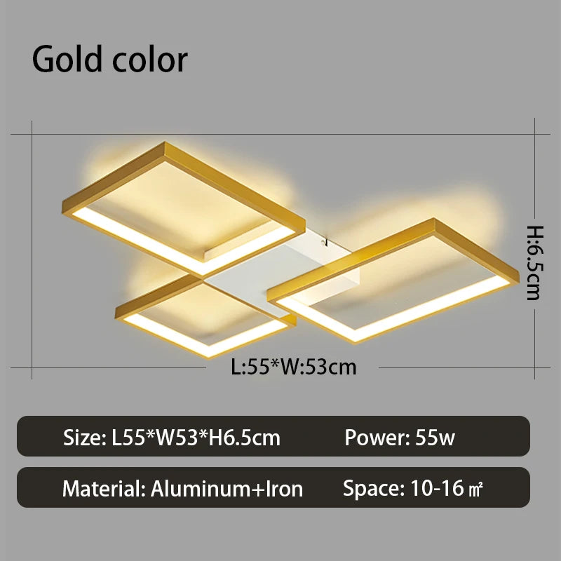 New Modern Led Ceiling Lights for livingroom bedroom lustre home decor Dimmable Ceiling light Black/Gold Ceiling Lamp Fixtures