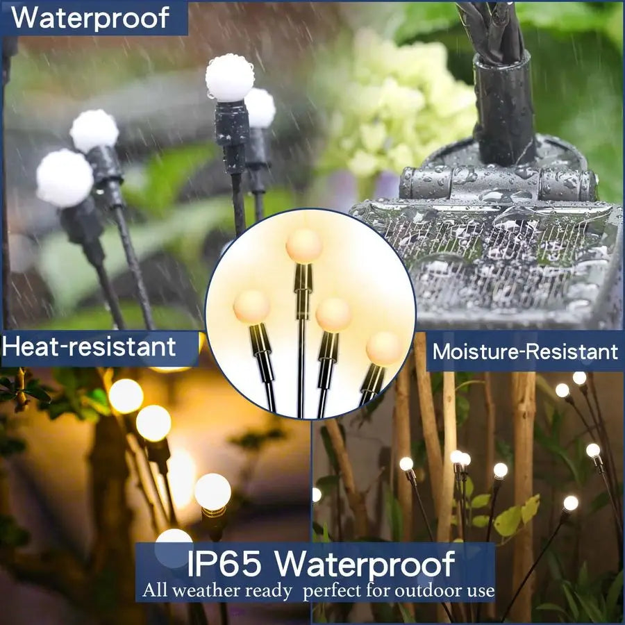 Solar Garden Lights Upgraded Solar Swaying Light, Sway by Wind, Outdoor Lights, Yard Patio Pathway Decoration, High Flexibility