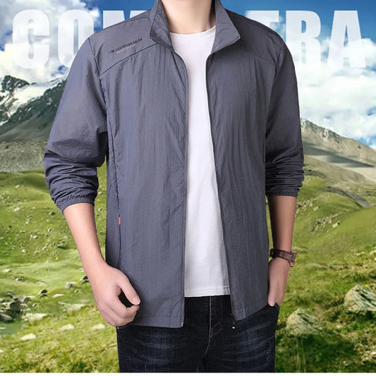 Summer Outdoor Ice Silk Fishing Coats Men's Breathable Waterproof Jacket UV Protection Outdoor Quick Dry Thin Sport Clothing