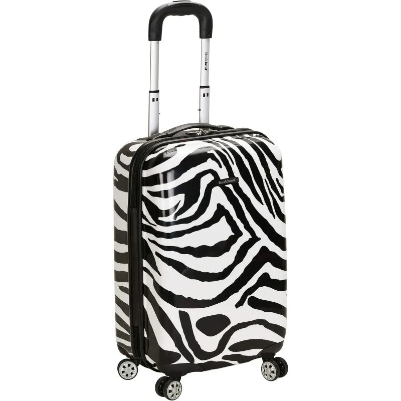 Safari Hardside Spinner Wheel Luggage, Magenta Leopard, Carry-On 20-Inch