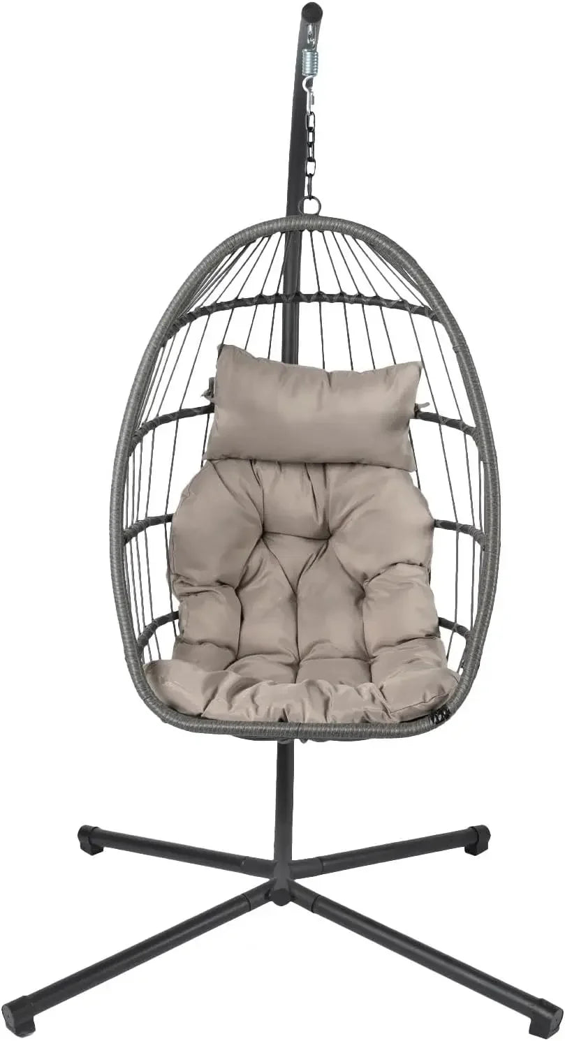 Garden Egg Chair, Hanging Swinging Chair for Patio Furniture Bedroom Outdoor - Indoor Relaxing Comfy, Swing Egg Chair
