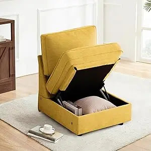 100" Modular Sofa with Seats Storage, Comfy 3-Seater Chenille Fabric Couch for Living Room, Office, Apart W/Deep Seat, USB Char