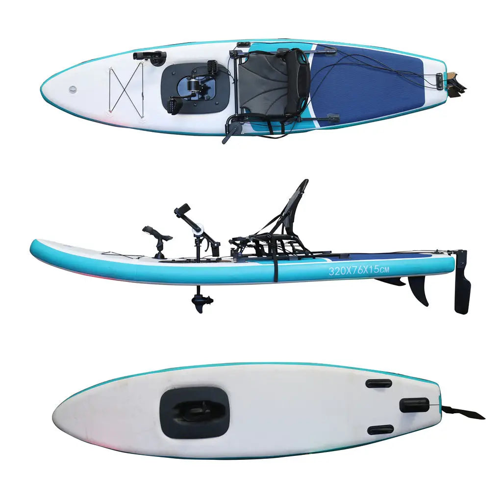 3.2m Single Person PVC Pedal Kayak/Canoe SUP Surfboard Rowing Boat For Adults Inflatable Fishing Kayak For Rivers