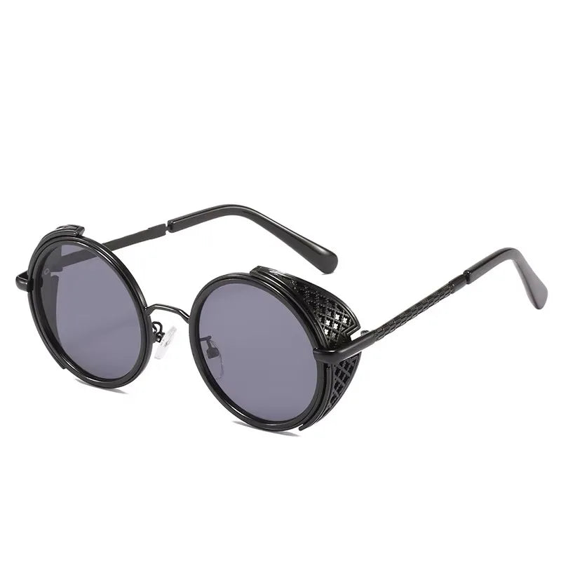Round Frame Steampunk Sunglasses for Men Women Classic Vintage Trend Design Driving Travel Goths Punk Sun Glasses Eyewear 2025