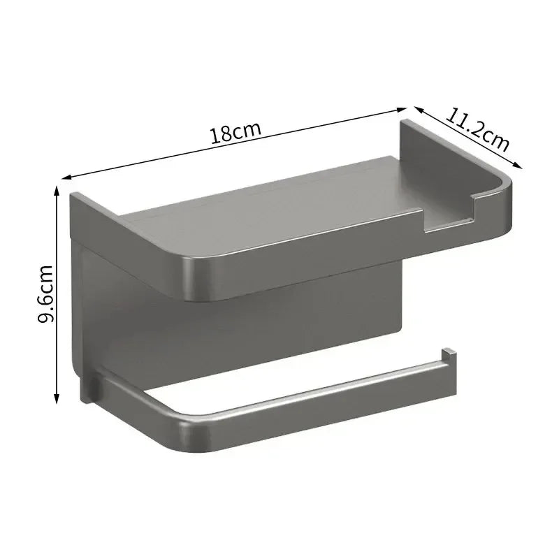 Bathroom Paper Holder Toilet Storage Rack Multi-functional Stainless Steel Bathroom Wall-mounted Storage Box