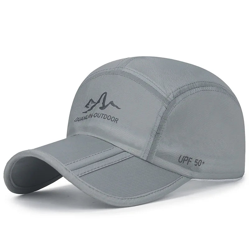 Baseball Cap Hiking Folding Sport Cap Snapback Mountaineering Hat Ultra-Thin Breathable Quick Drying Summer Men Women Outdoor