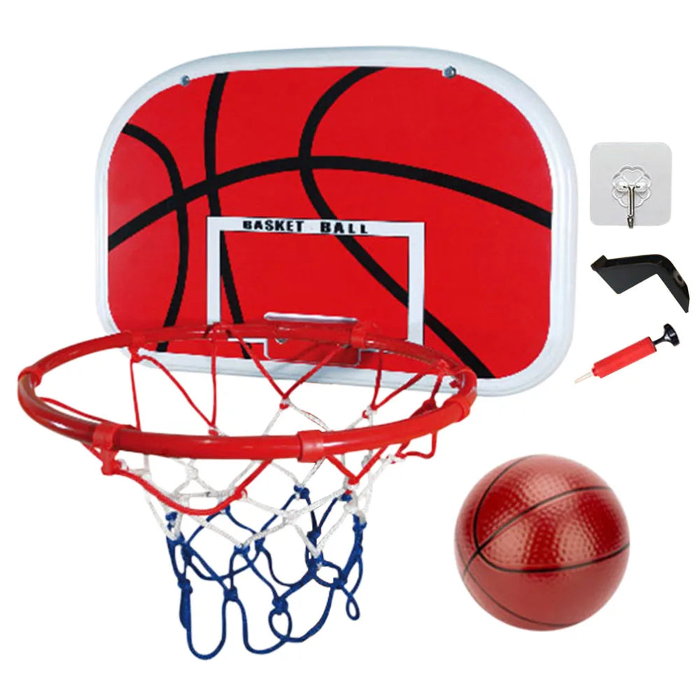 Basketball Hoop with Ball and Pump Mini Basketball Hoop Adjustable Basketball System Indoor Outdoor Play for Kids