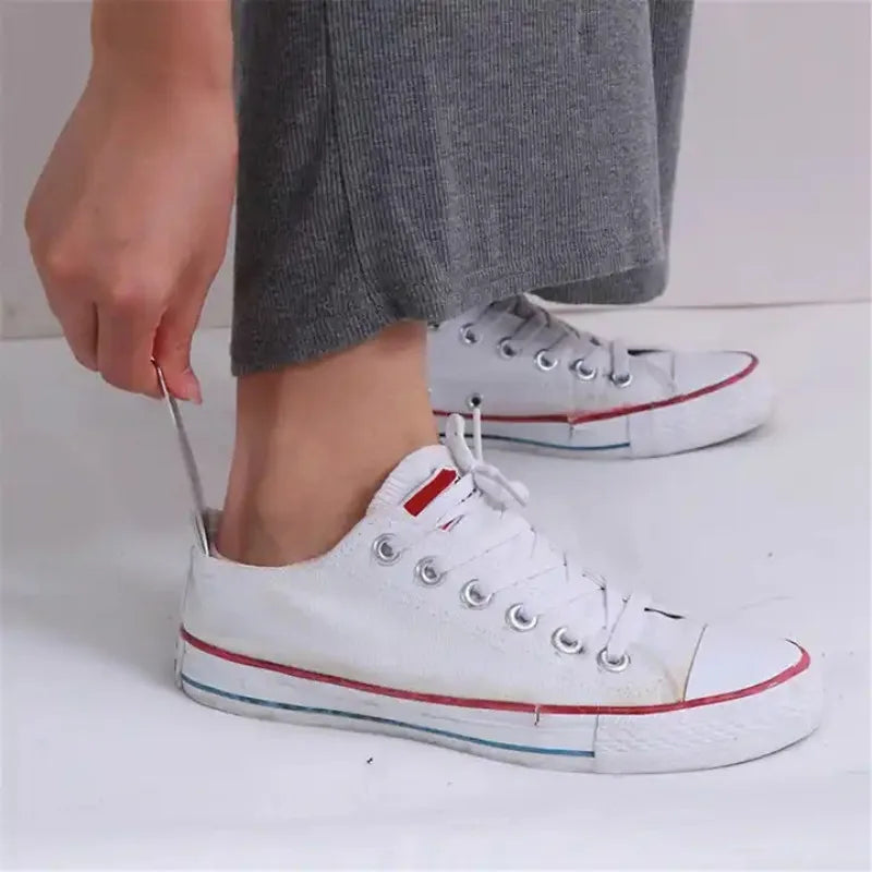 1pc stainless steel metal shoehorn, portable shoehorn, shoe wearing aid, essential for home travel