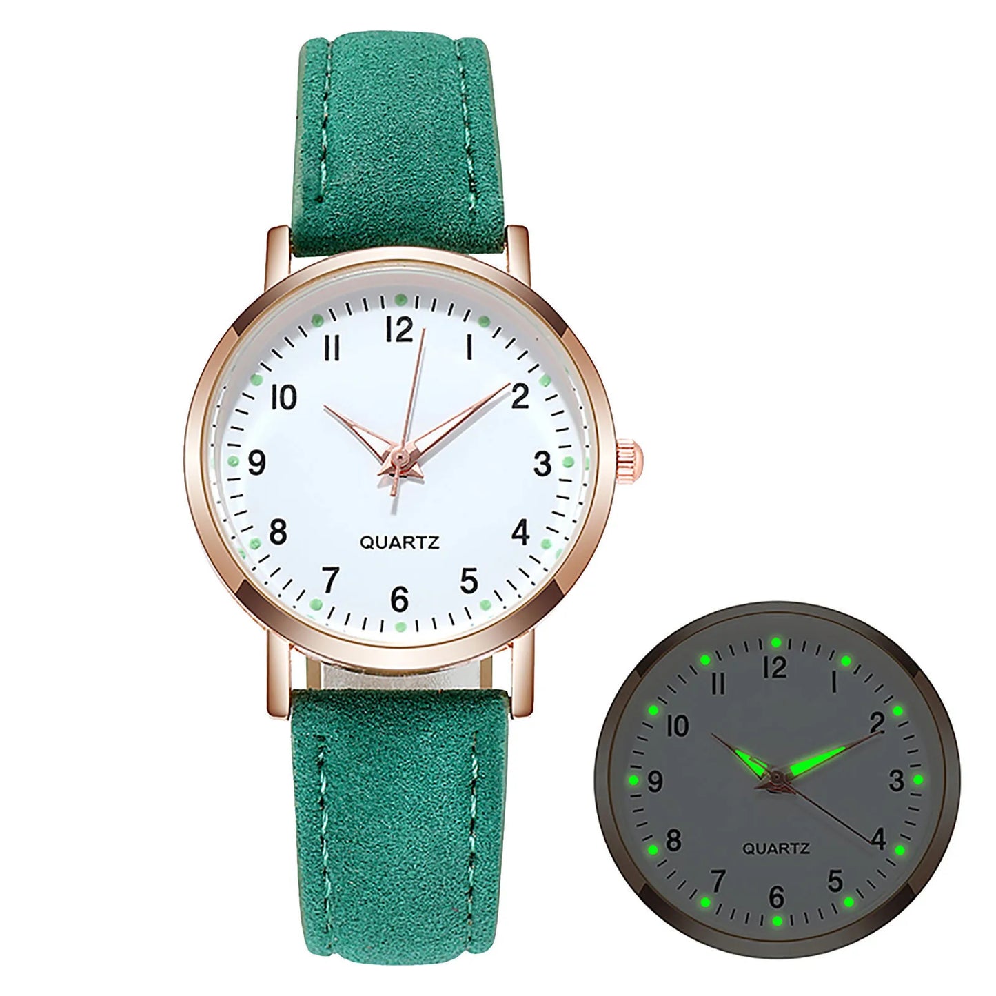 Fashion Temperament Ladies Belt Watch Analog Luminous Quartz Watch Fashionable Simple Style Quartz Wristwatch Reloj Mujer