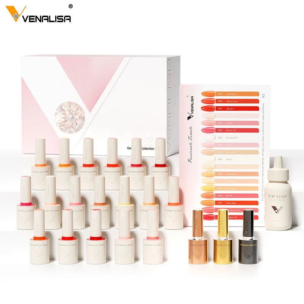 VENALISA VIP Kit 10ml HEMA TPO Free Vegan Nail Gel Polish WholeSet Color Display Gel Varnish New Learner Nail Gel Maincure Combo