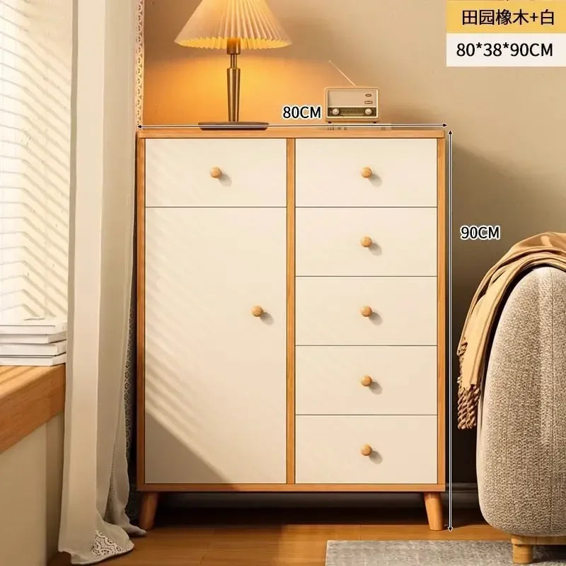 Modern Chest Cabinet Living Room Storage Locker with Drawers Sideboard Buffet Cabinet for Living and Dining Room Indoor Entryway
