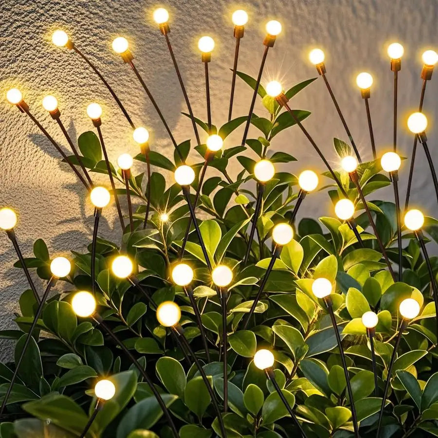 Solar Firefly Lights Outdoor, 8 Pack, Warm White, Swaying, Waterproof, Garden Decor for Yard Patio Pathway Lawn, Gardening Gifts