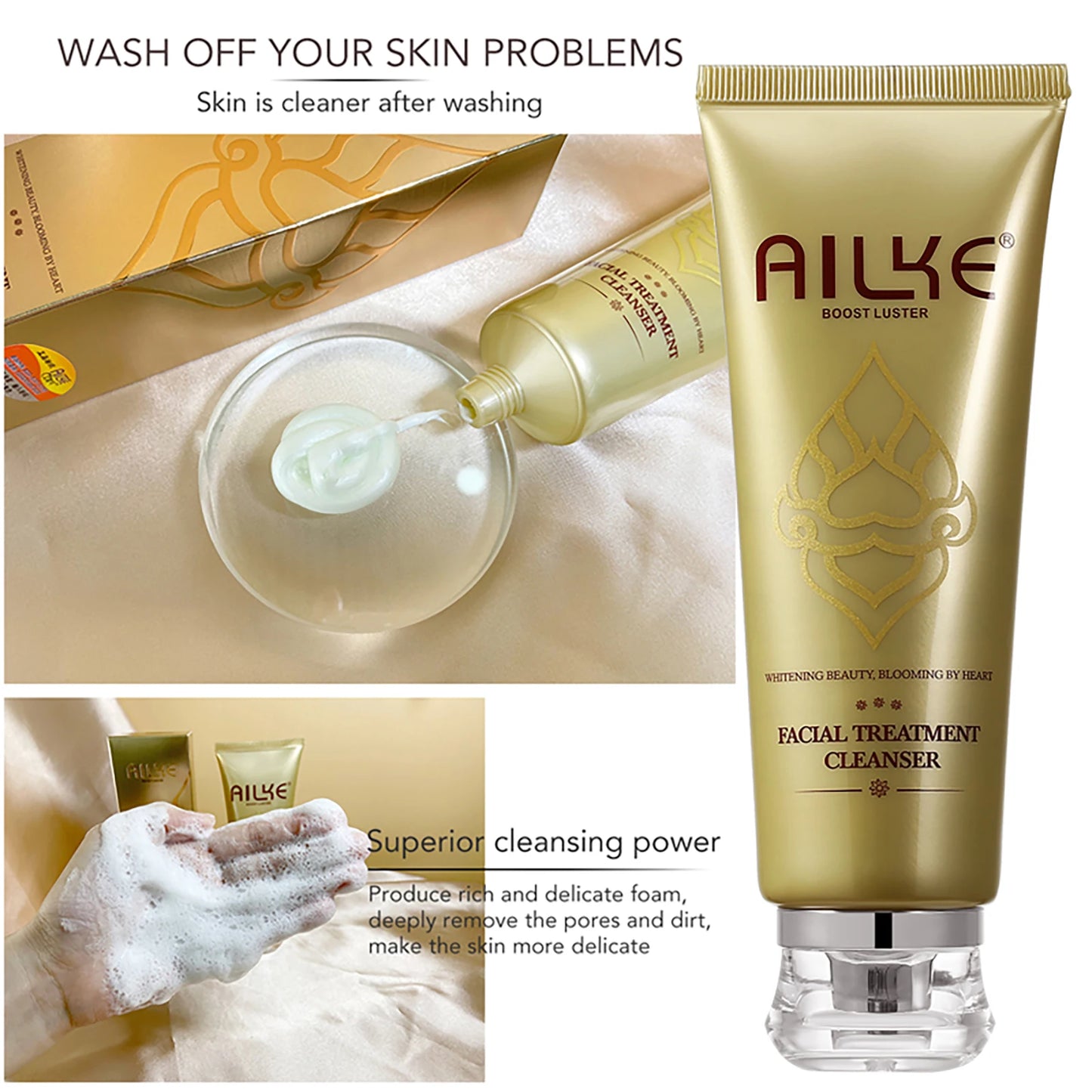 AILKE Whitening Day & Night Face Cream, Deeply Clean Skin, Even Skin Tone, Remove Dark Spots, Sun Spots, Wrinkles Facial Cream