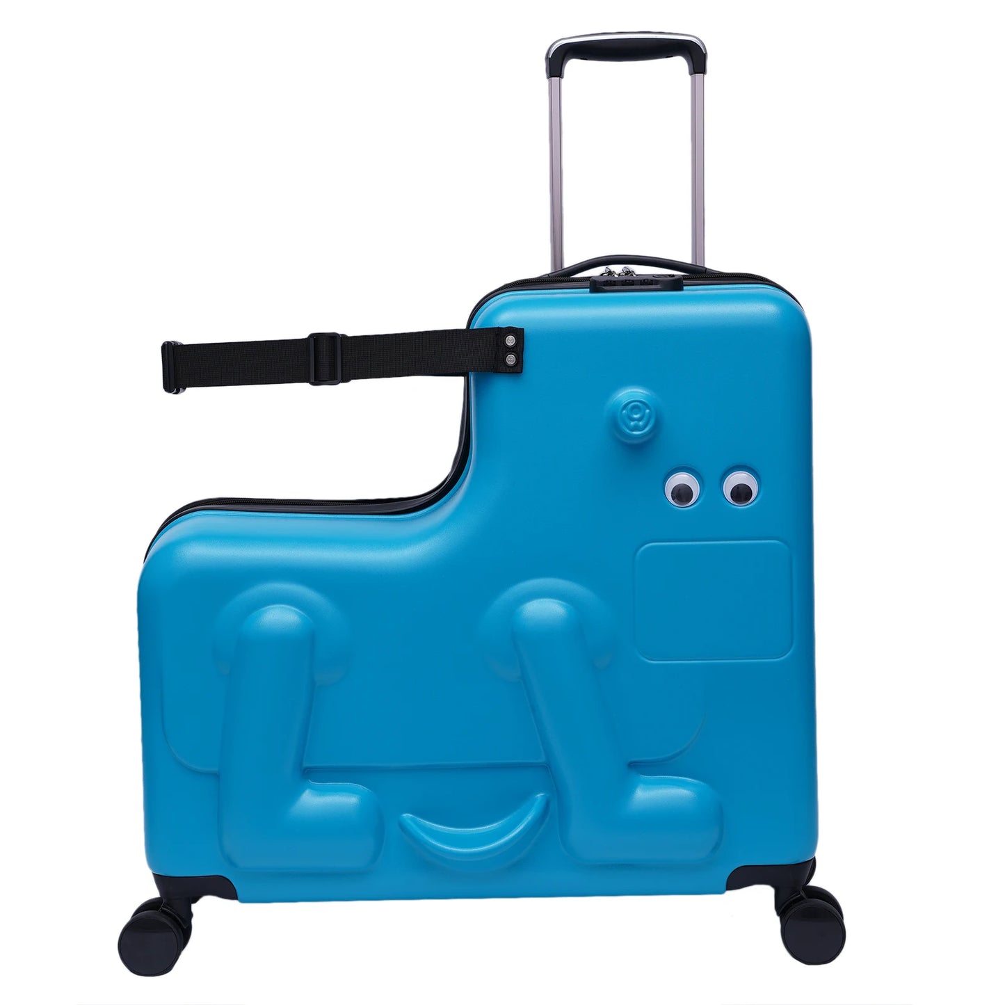 24in Children Ride on Suitcase Parents Assured Kids Luggage Sets Boys & Girls Suitcase w/Cartoon Stickers for Children Aged 4-12