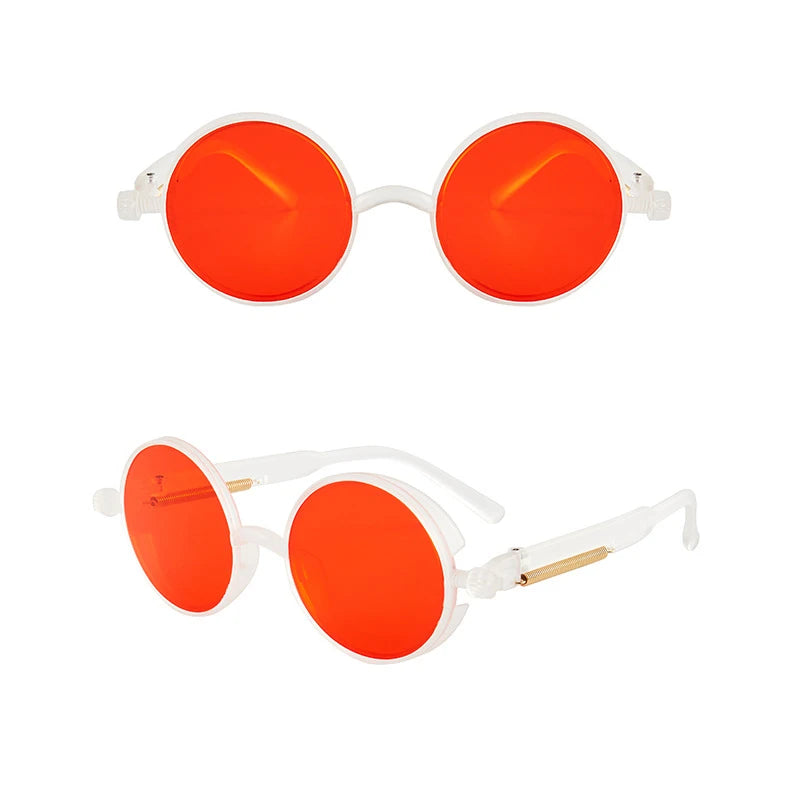 Steampunk Sunglasses Men Women Fashion Round Glasses Vintage Sun Glasses High Quality Unisex Cycling Glasses Motorcycle Goggles