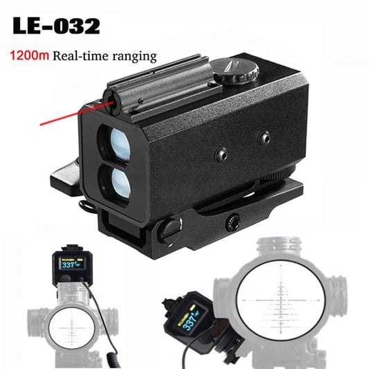 LE-032 Range Finder 1200M IP65 Waterproof Outdoor Realtime Tactical Mini Laser Rangefinder Hunting Scope Mountable For Aim Sight