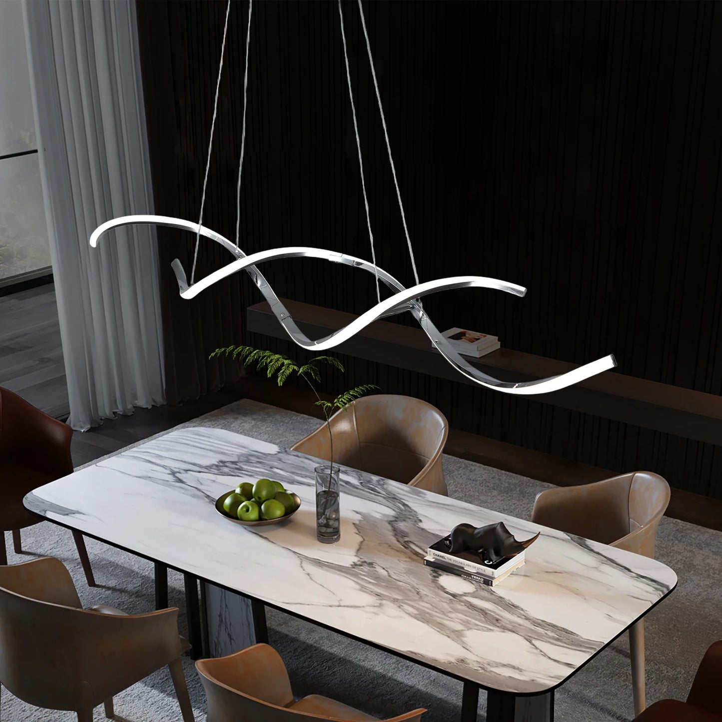 Pendant Lights Modern Simple Dining Room Lights For Kitchen Long Chandelier Living Room Pendant Lamp Home Decoration Lighting