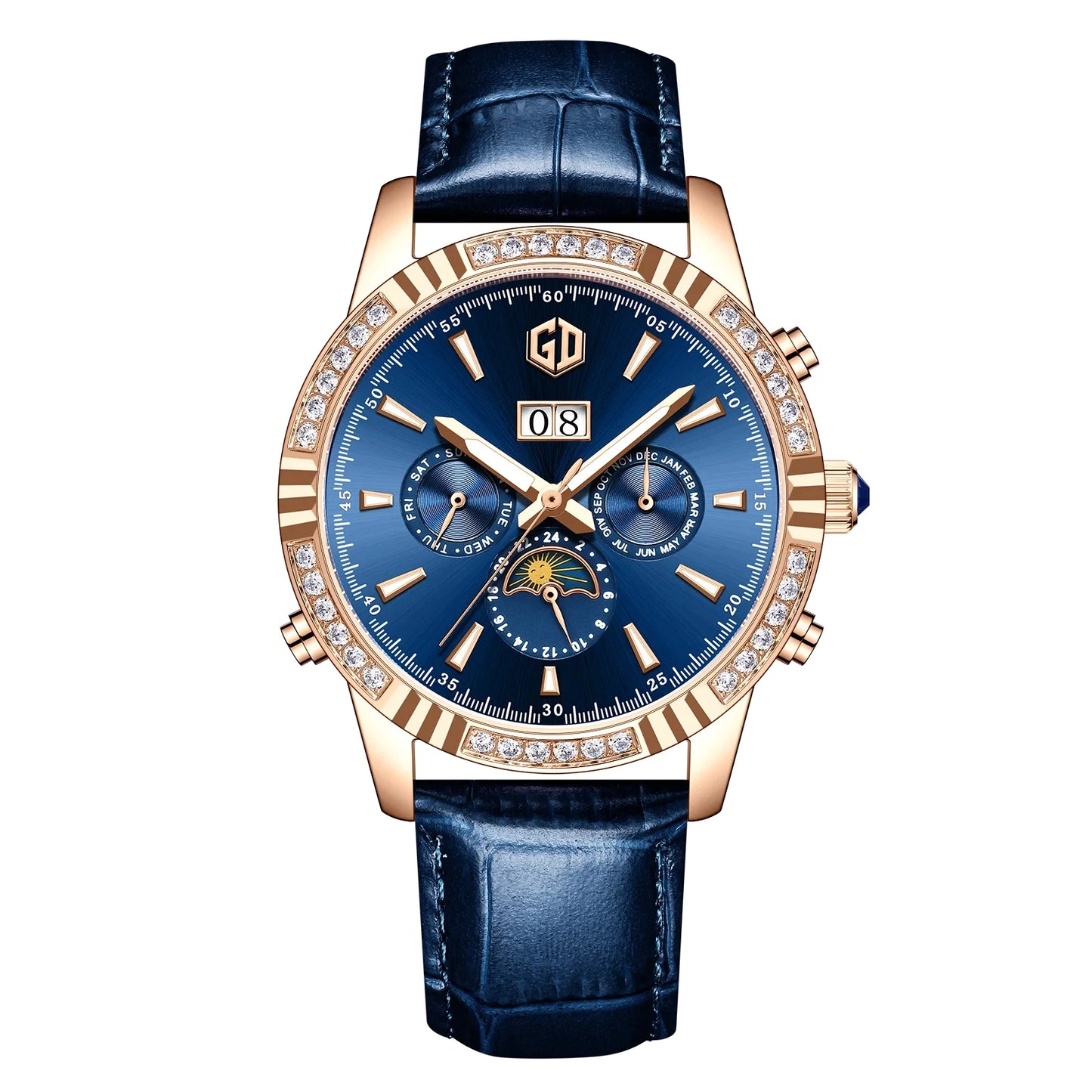 GD 2025 Stainless Steel Waterproof Men Star Design Watches Top Brand Luxury Transparent Mechanical Sport Male Wrist Watche