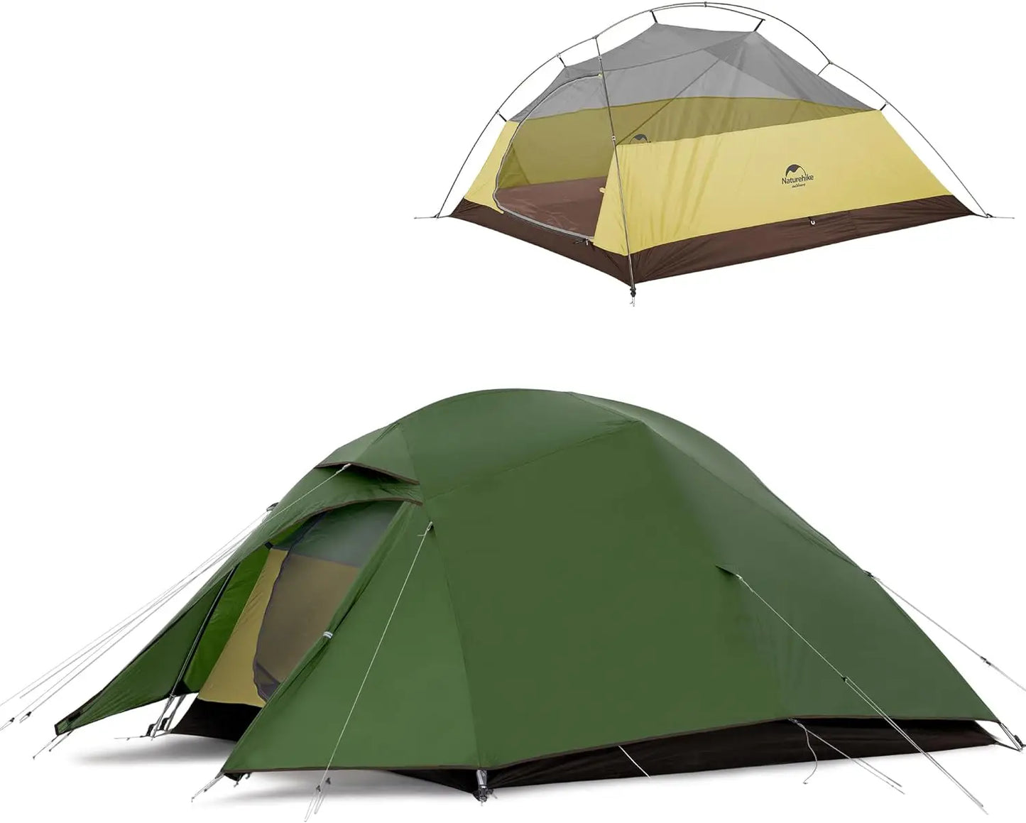 Cloud-Up 3 Person Tent Lightweight Backpacking Tent with Footprint - 3 Season Free Standing Dome Camping