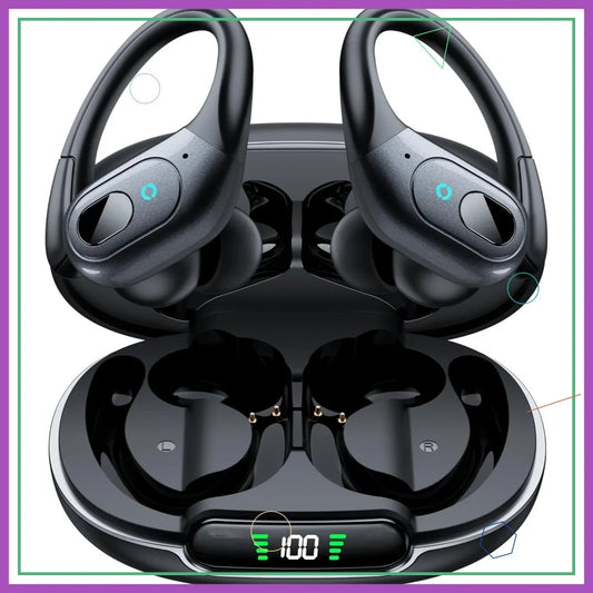 Active Noise Cancelling Wireless Earbuds with 90Hrs Playback, Stereo Bass, IPX7 Waterproof for Sports Running Gym Black