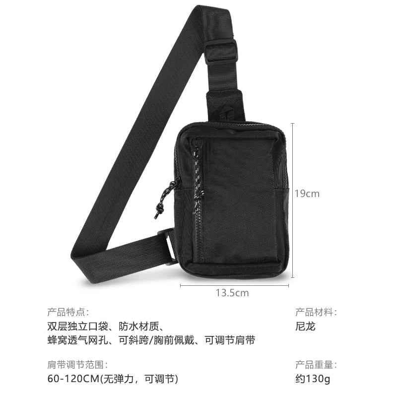 Casual single-shoulder crossbody mini chest bag for men and women, perfect for carrying a phone while running, jogging, or worki