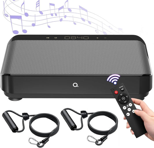 Vibration Plate Exercise Machine,Bluetooth Power Vibrate Fitness Platform,9 Modes Home Vibration Plate for Lymphatic Drainage,Wh