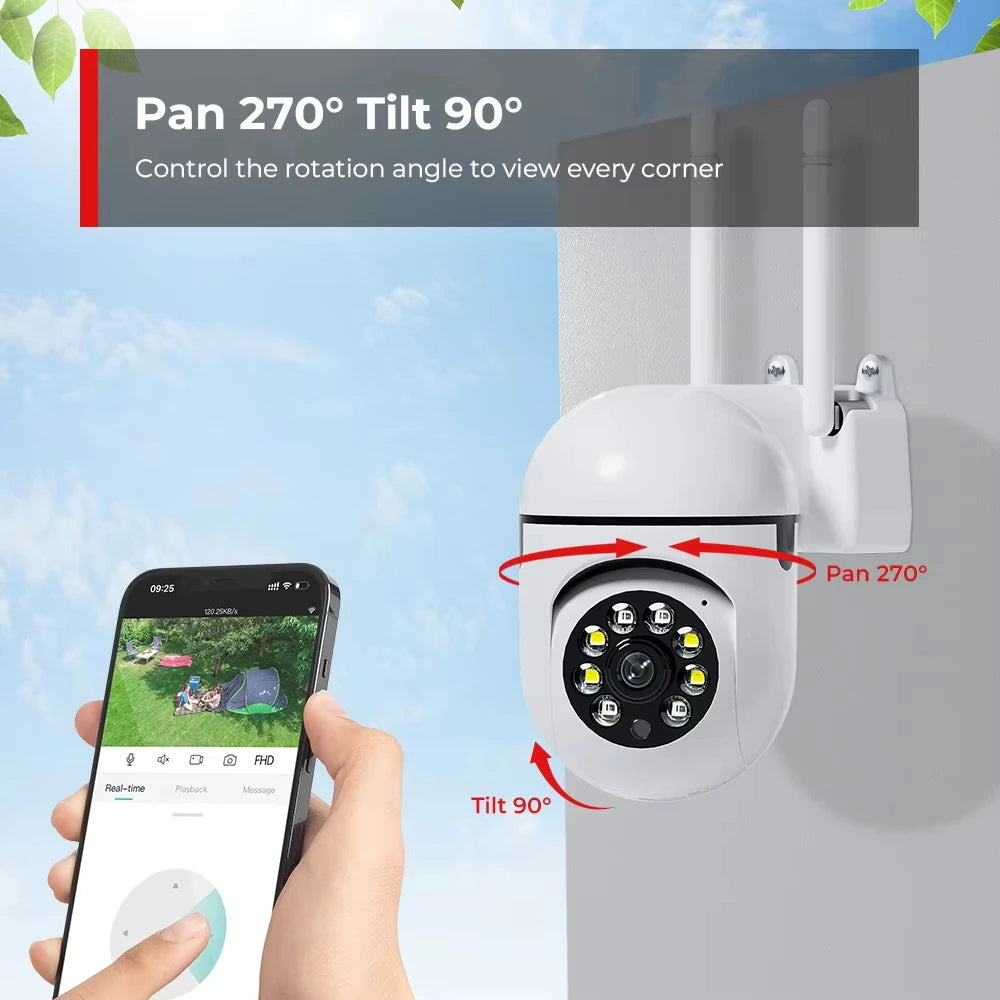 Smart Life 5MP WiFi Two Way Audio Security IP Camera Tuya App HD Smart Home PTZ Outdoor Home Wireless Mini Surveillance CCTV Cam