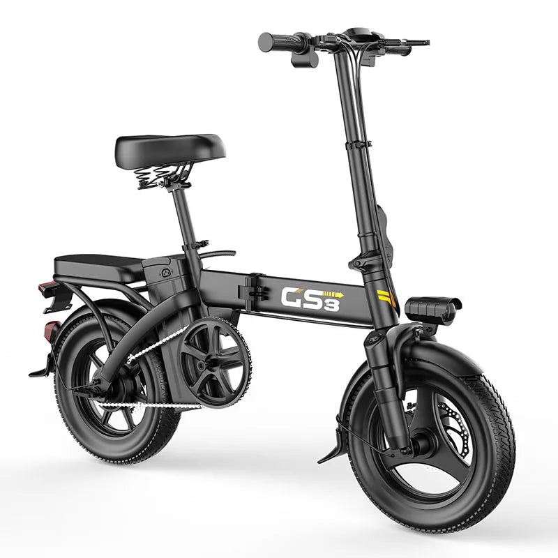 UPlee GS3 14-inch electric bike easy to fold adult commuter electric bike, 500W motor, removable battery, 20-mile maximum range