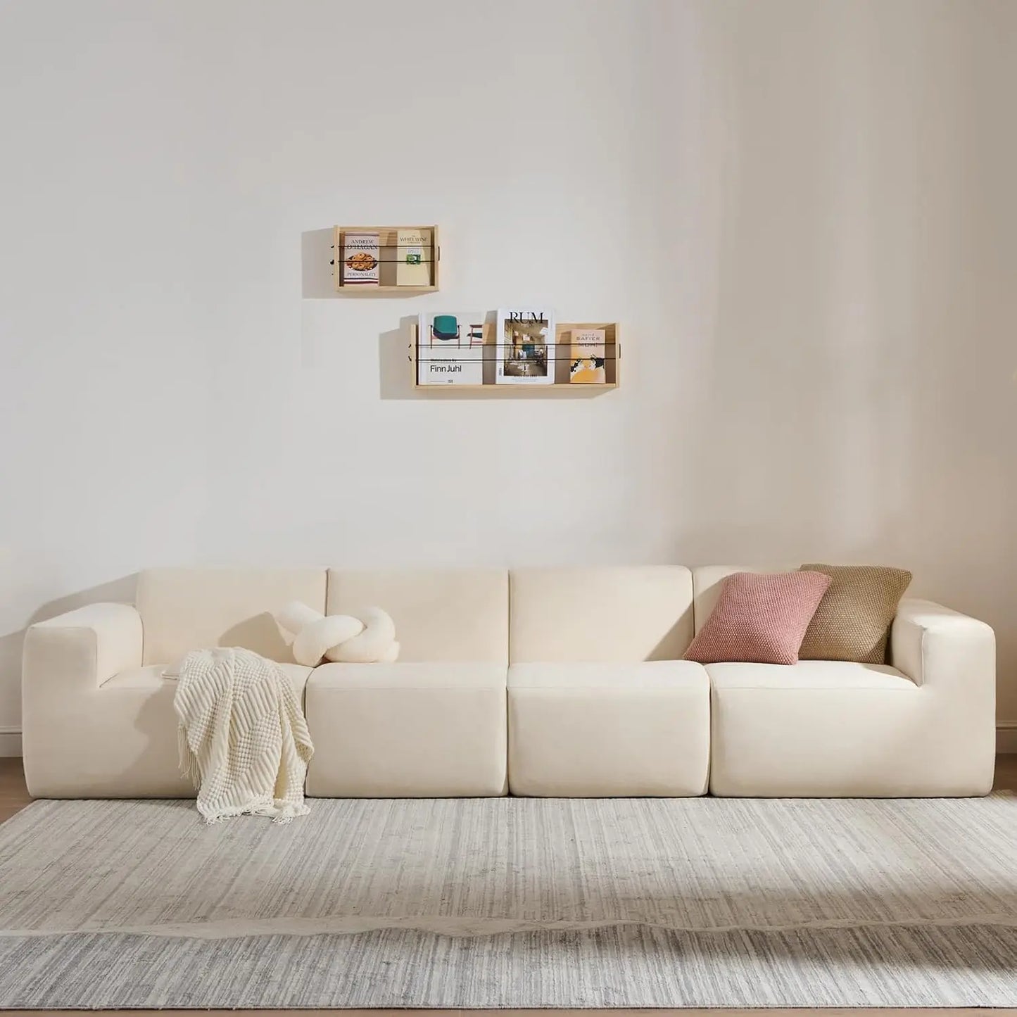 Modular Sectional Sofa,101" Grey Polyester 3-Seater Couch, Deep Seat & Wide Armrest, Perfect for Living Room & Apartment