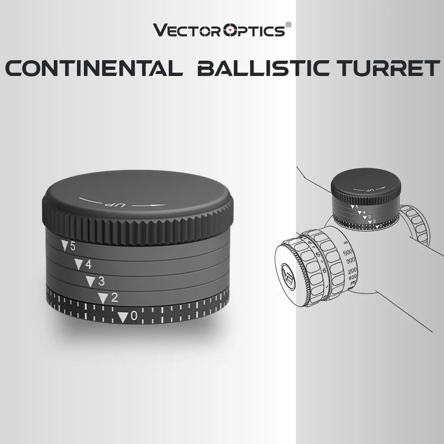 Vector Optics Continental Hunting X6 and X8 Hunting Series Hunting Scope Ballistic Turret Aluminum Alloy Self-assembled